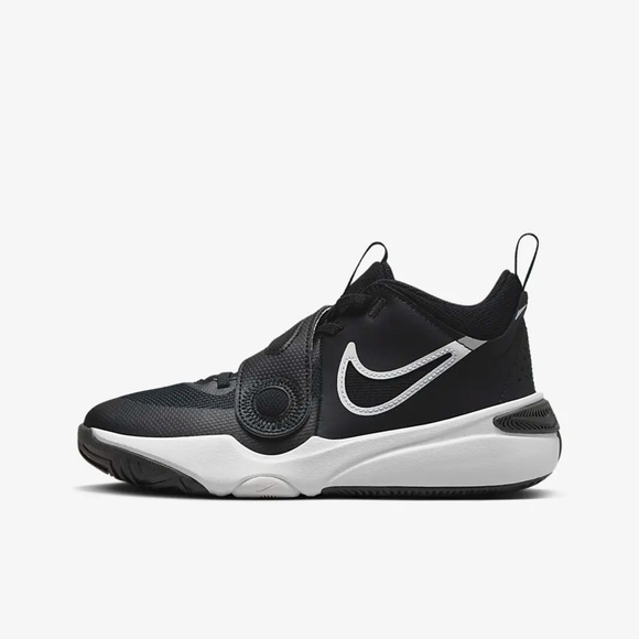NIKE Team Hustle D 11 Big Kids' Basketball Shoes Black & White Size 7Y NEW - Picture 13 of 16